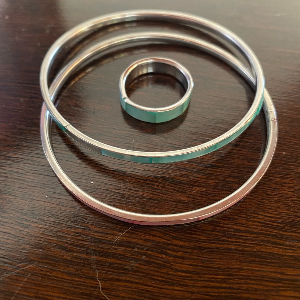 Shell ring and bracelet combo